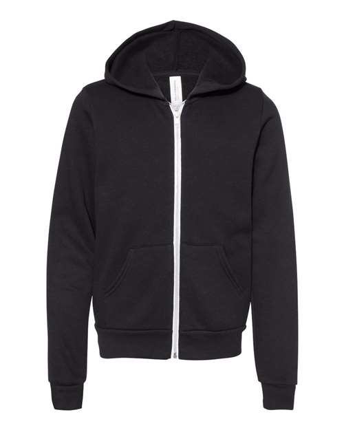 Youth Sponge Fleece Full-Zip Hoodie Sweatshirt Image 3