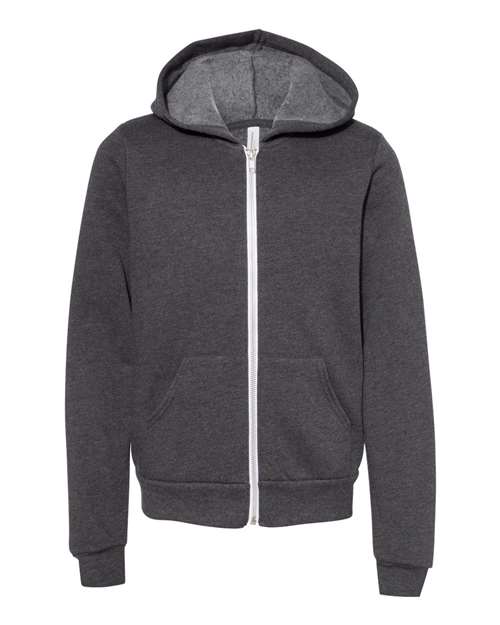 Youth Sponge Fleece Full-Zip Hoodie Sweatshirt Image 4