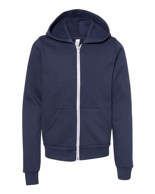 Youth Sponge Fleece Full-Zip Hoodie Sweatshirt Image 7