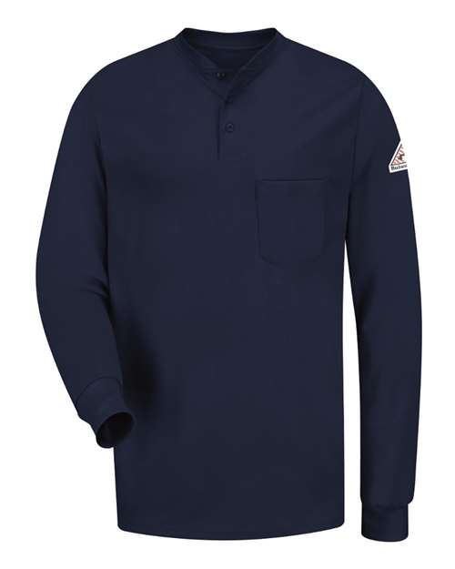 Men's Long Sleeve Tagless Henley Shirt Image 5