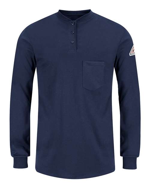 Women's Long Sleeve Tagless Henley Shirt Image 2