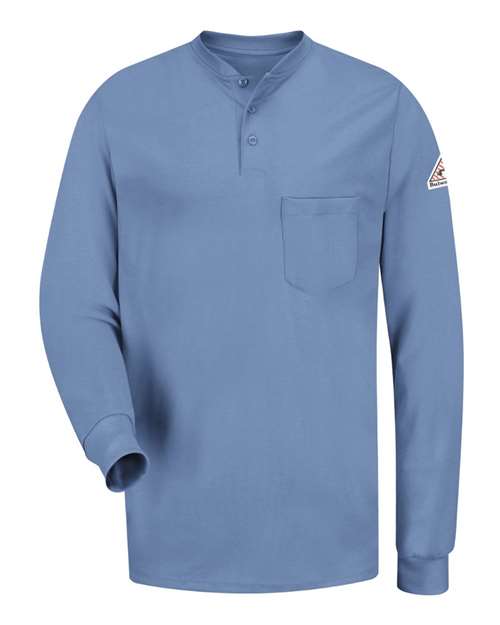 Men's Tall Long Sleeve Tagless Henley Shirt Image 3