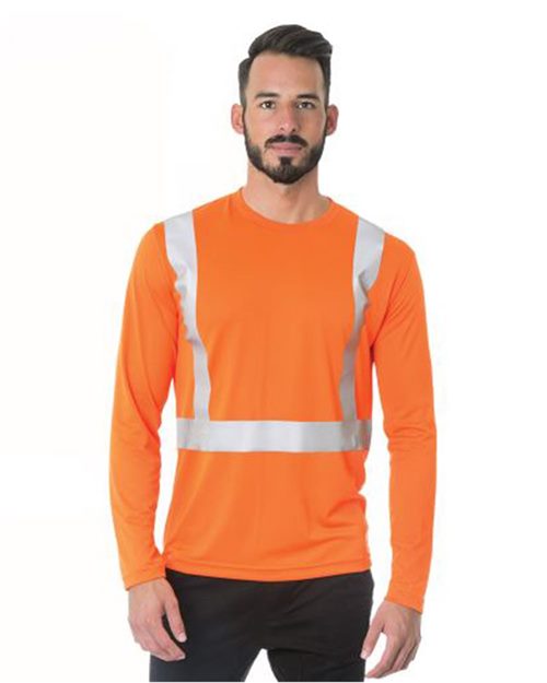 Men's USA-Made Hi-Visibility Long Sleeve Performance T-Shirt Image 1