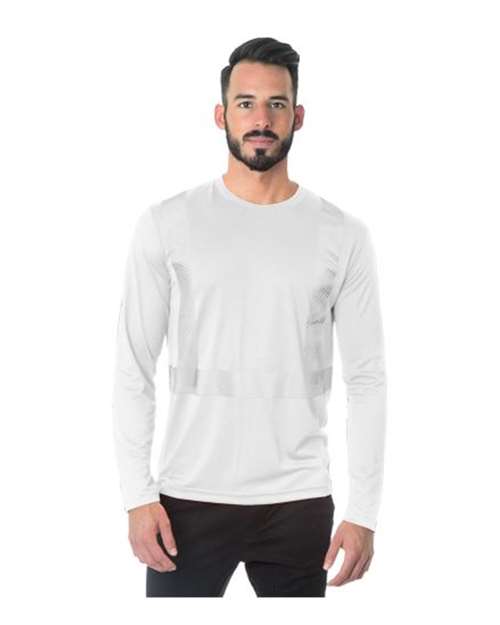 Unisex USA-Made Hi-Visibility Long Sleeve Performance T-Shirt - Segmented Tape Image 4