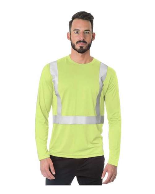 Men's USA-Made Hi-Visibility Long Sleeve Performance T-Shirt Image 2