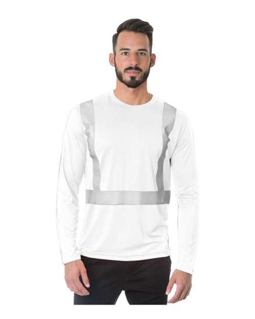 Men's USA-Made Hi-Visibility Long Sleeve Performance T-Shirt Image 4