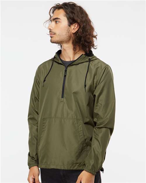 Unisex Lightweight Quarter-Zip Windbreaker Pullover Jacket Image 3