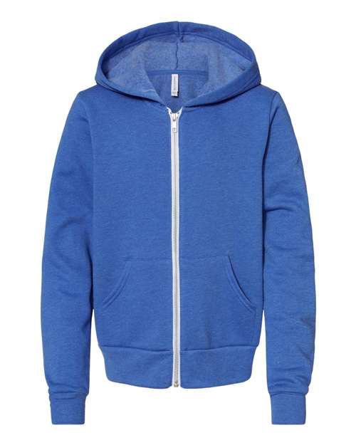 Youth Sponge Fleece Full-Zip Hoodie Sweatshirt Image 6
