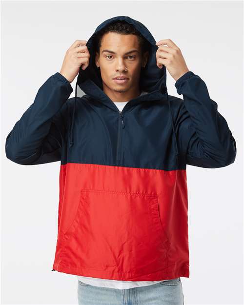 Unisex Lightweight Quarter-Zip Windbreaker Pullover Jacket Image 7