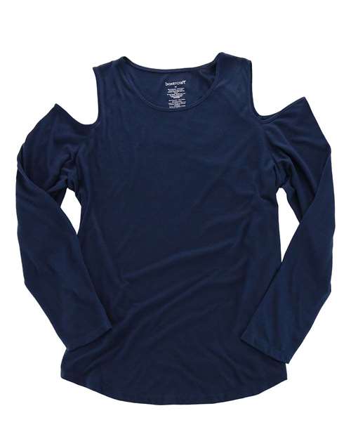 Women's Cold Shoulder Long Sleeve T-Shirt Image 3