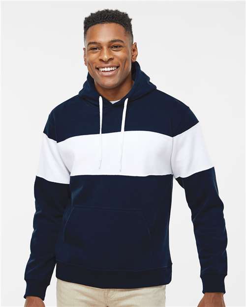 Men's Varsity Fleece Colorblocked Hooded Sweatshirt