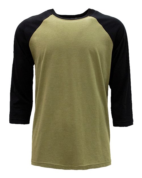 Unisex CVC Three-Quarter Sleeve Raglan T-Shirt Image 2