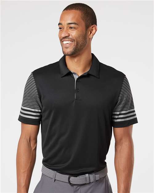 Men's Striped Sleeve Polo Image 2