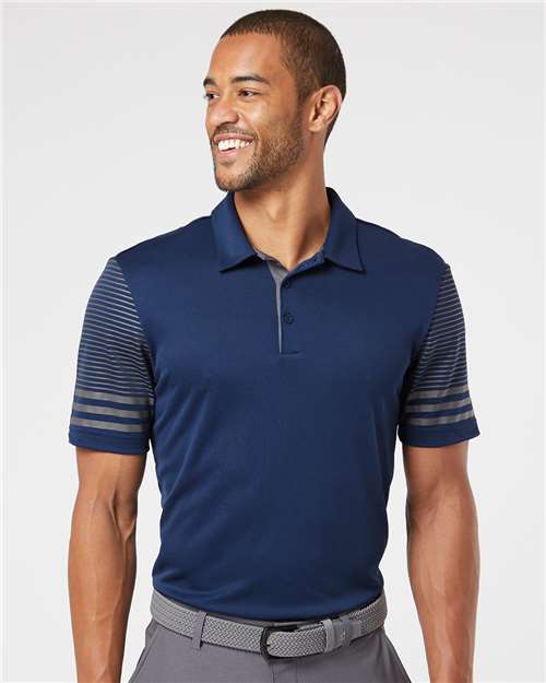 Men's Striped Sleeve Polo Image 4