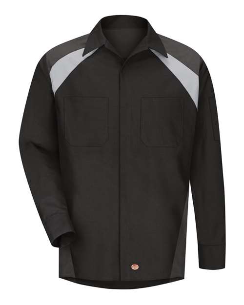Men's Tall Long Sleeve Tri-Color Shop Shirt