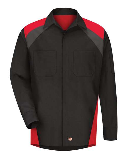 Men's Tall Long Sleeve Tri-Color Shop Shirt Image 3