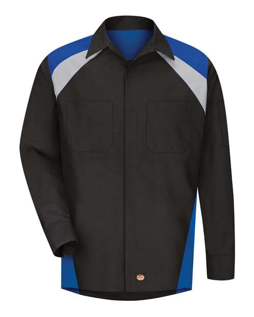 Men's Tall Long Sleeve Tri-Color Shop Shirt Image 4
