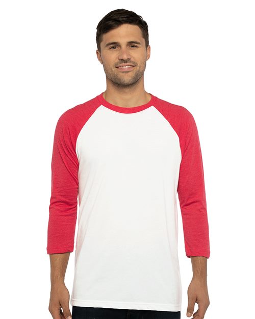Unisex CVC Three-Quarter Sleeve Raglan T-Shirt Image 1