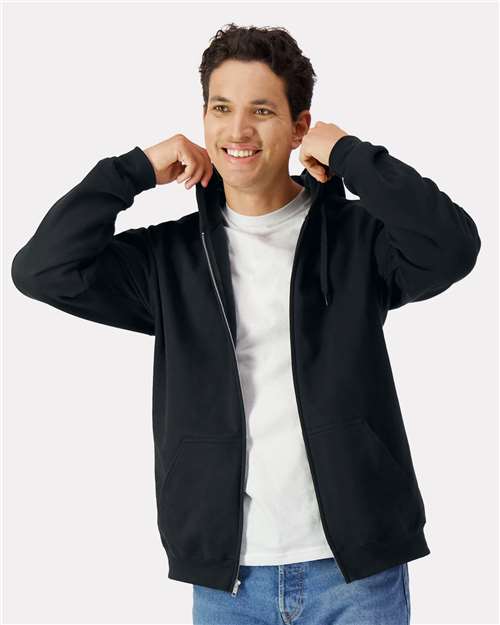 Unisex Softstyle® Full-Zip Hooded Sweatshirt Image 2