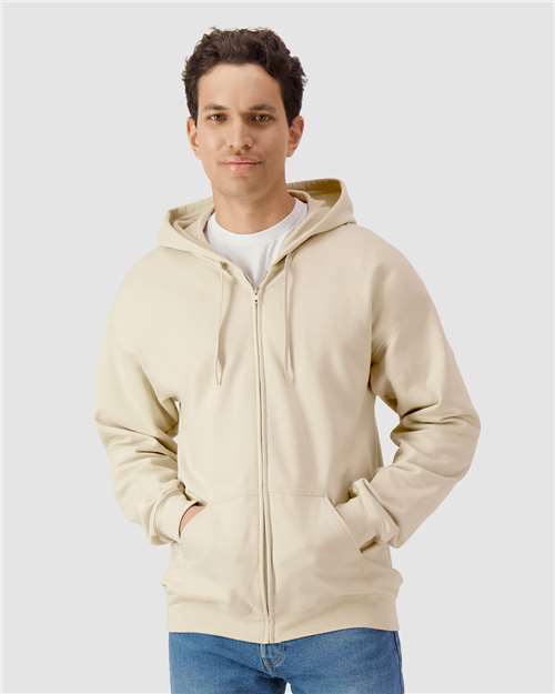 Unisex Softstyle® Full-Zip Hooded Sweatshirt Image 11