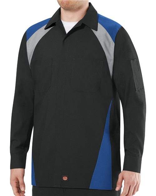 Men's Tall Long Sleeve Tri-Color Shop Shirt