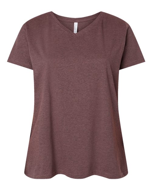 Women's Curvy Collection Fine Jersey V-Neck Tee