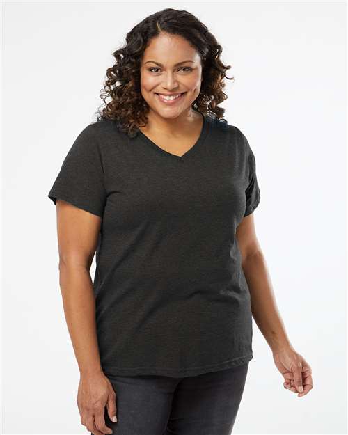 Women's Curvy Collection Fine Jersey V-Neck Tee Image 11