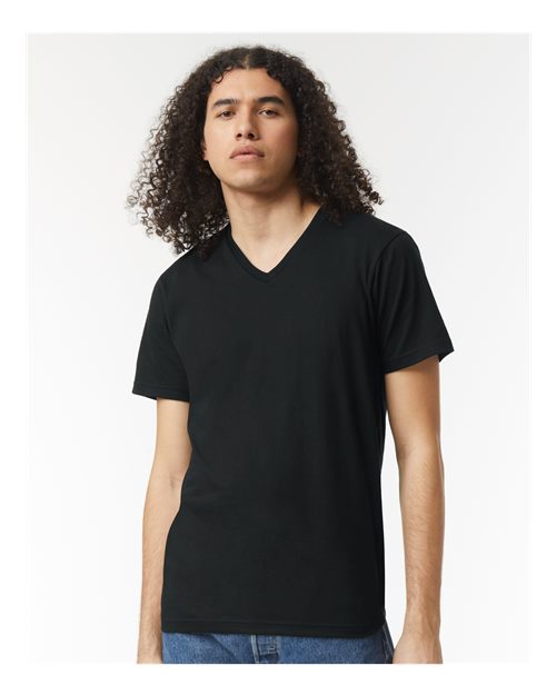 Unisex CVC V-Neck Tee Image 2
