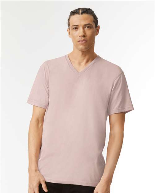 Unisex CVC V-Neck Tee Image 5