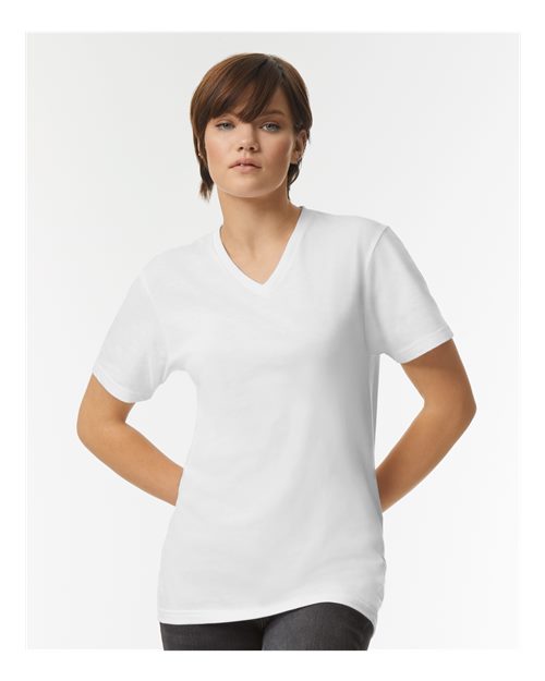 Unisex CVC V-Neck Tee Image 11