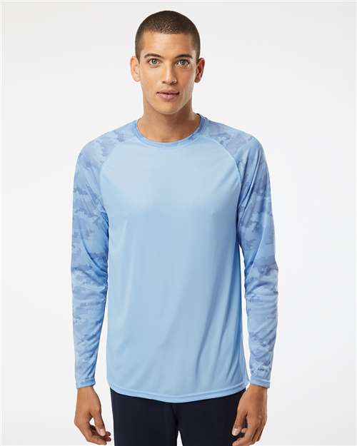 Unisex Cayman Performance Camo Colorblocked Long Sleeve T-Shirt Image 4