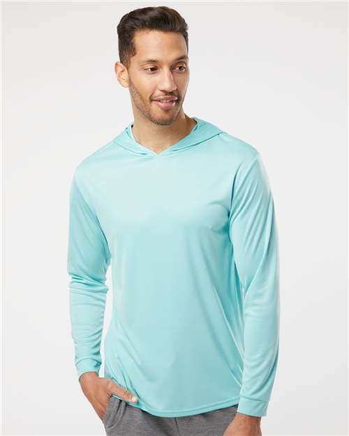 Unisex Bahama Performance Hooded Long Sleeve T-Shirt Image 3
