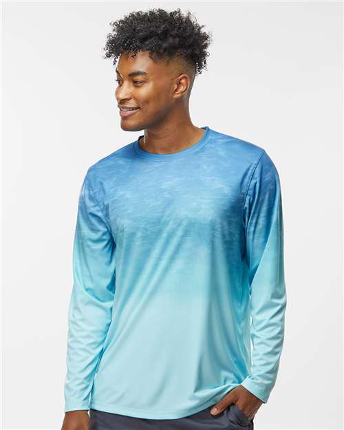Unisex Montauk Oceanic Fade Performance Long Sleeve T-Shirt Image 4