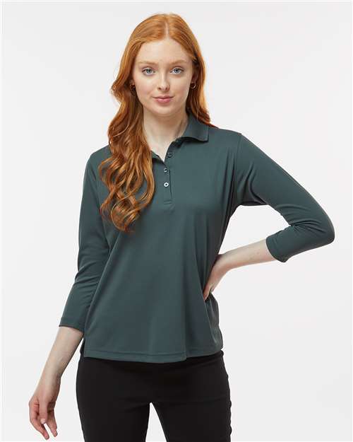 Women's Lady Palm Three-Quarter Sleeve Polo Image 3