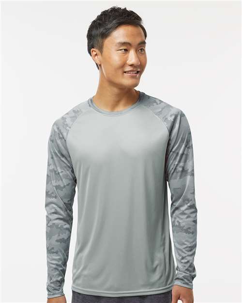 Unisex Cayman Performance Camo Colorblocked Long Sleeve T-Shirt Image 6