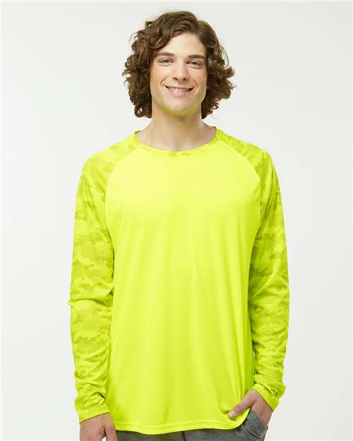 Unisex Cayman Performance Camo Colorblocked Long Sleeve T-Shirt Image 10