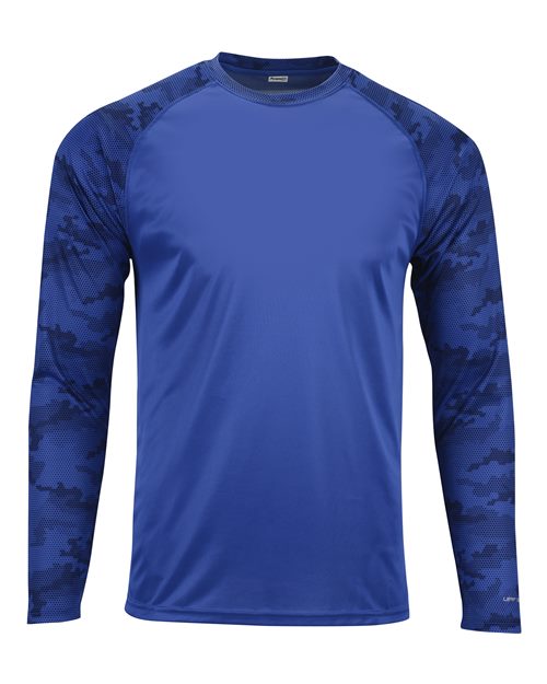 Unisex Cayman Performance Camo Colorblocked Long Sleeve T-Shirt Image 9