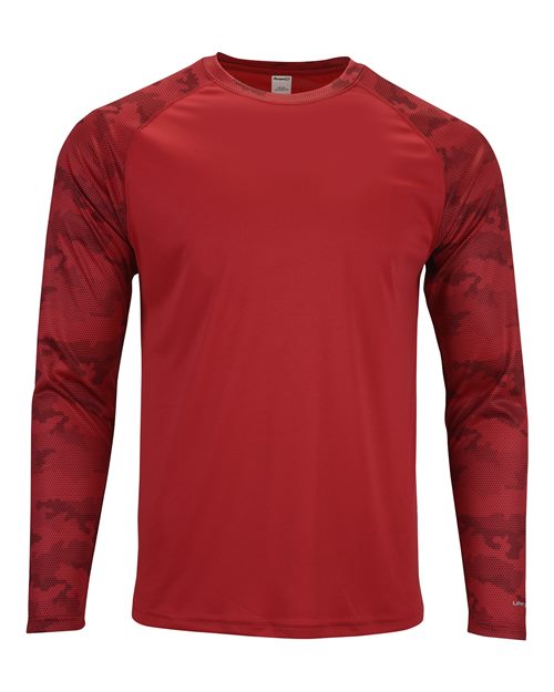 Unisex Cayman Performance Camo Colorblocked Long Sleeve T-Shirt Image 8